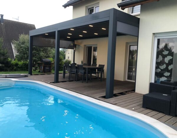 pergola fixe avec éclairage
